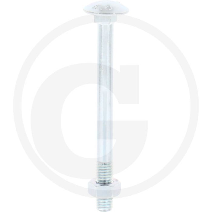 VPE50 slotbouten M8x90 DIN 603 staal 4.6 gegalvaniseerd platte ronde kop