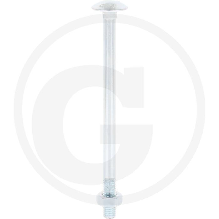 VPE50 slotbouten M8x120 DIN 603 staal 4.6 gegalvaniseerd platte ronde kop