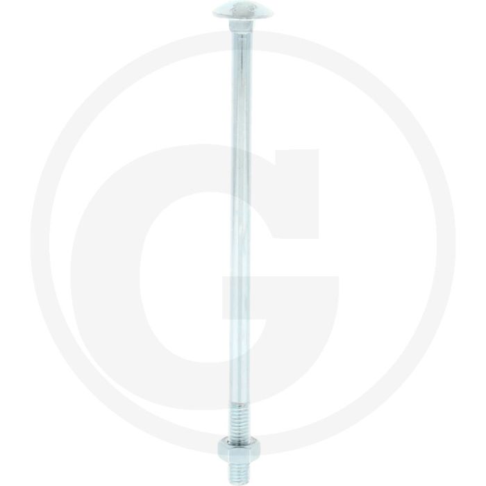 VPE50 slotbouten M8x160 DIN 603 staal 4.6 gegalvaniseerd platte ronde kop