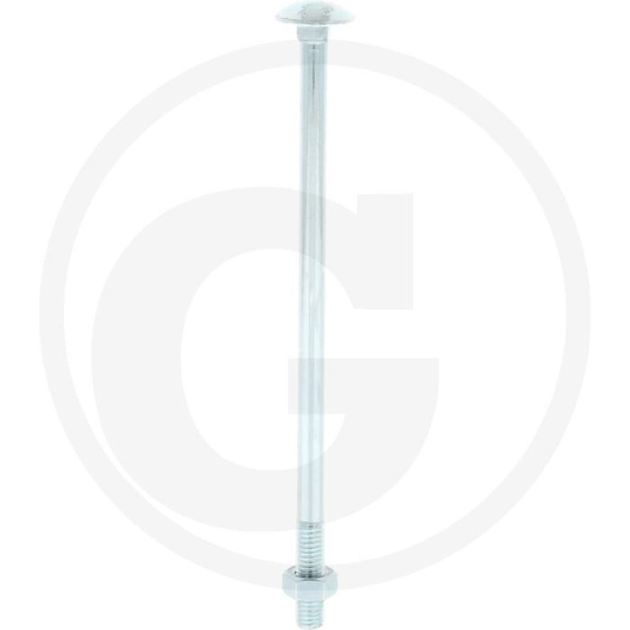 VPE50 slotbouten M8x160 DIN 603 staal 4.6 gegalvaniseerd platte ronde kop