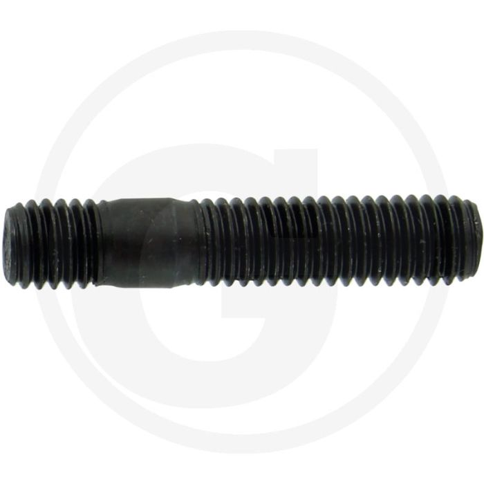 Tapeind DIN 939 M8 x 30 staal 8.8 zwart metrische schroefdraad