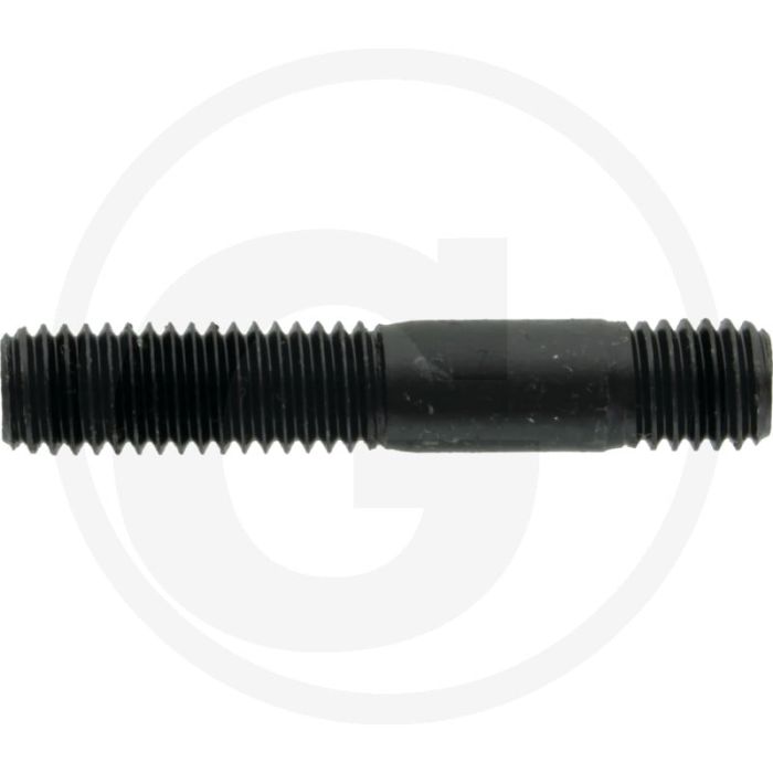 Tapeind DIN 939 M8 x 35 staal 8.8 zwart metrische schroefdraad RH