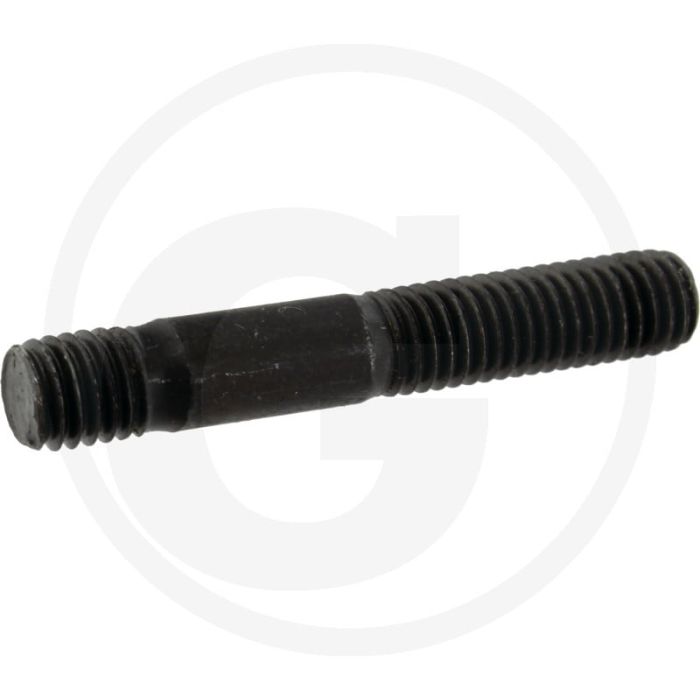Tapeind DIN 939 M8 x 40 staal 8.8 zwart metrische schroefdraad RH