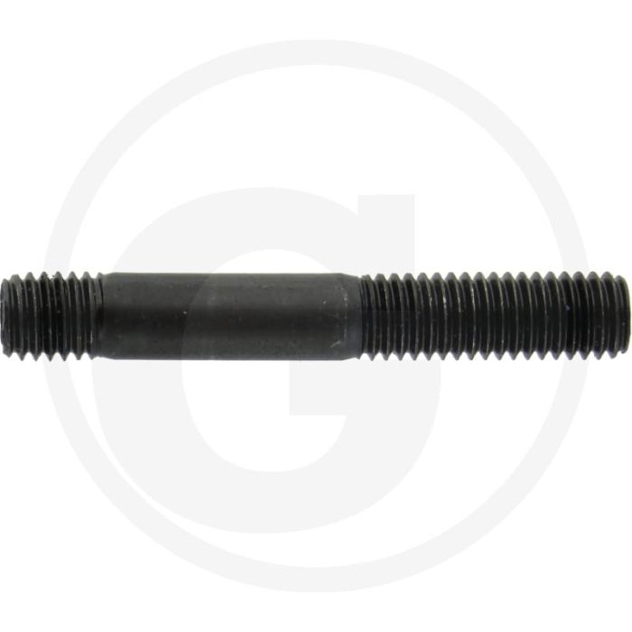Tapeind DIN 939 M8 x 45 staal 8.8 zwart metrische schroefdraad RH