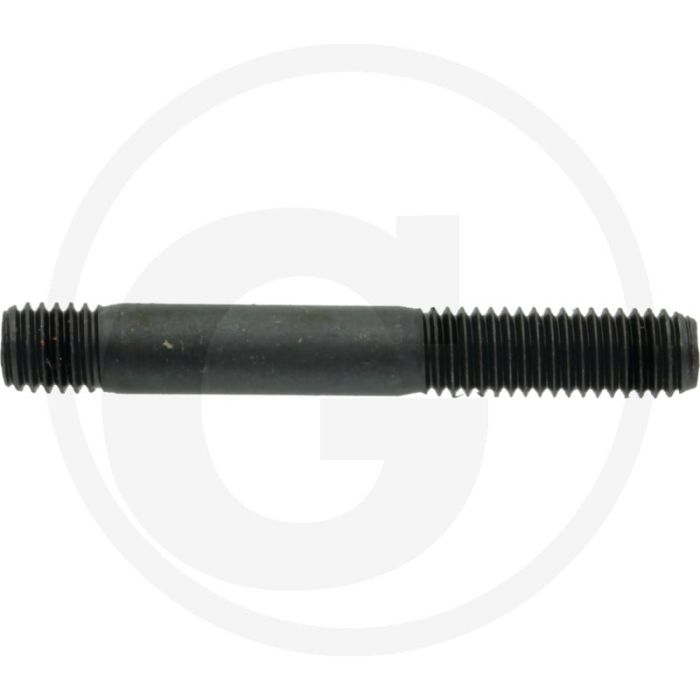 Tapeind DIN 939 M8 x 50 staal 8.8 zwart metrische draad RH