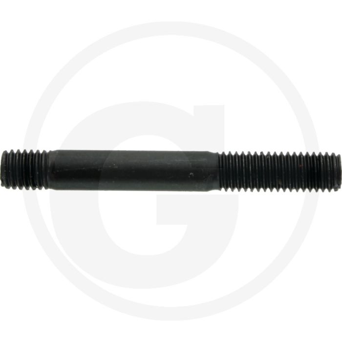 Tapeind DIN 939 M8 x 55 staal 8.8 zwart metrische draad RH