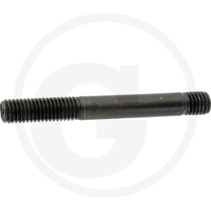 Tapeind DIN 939 M8 x 60 staal 8.8 zwart metrische schroefdraad