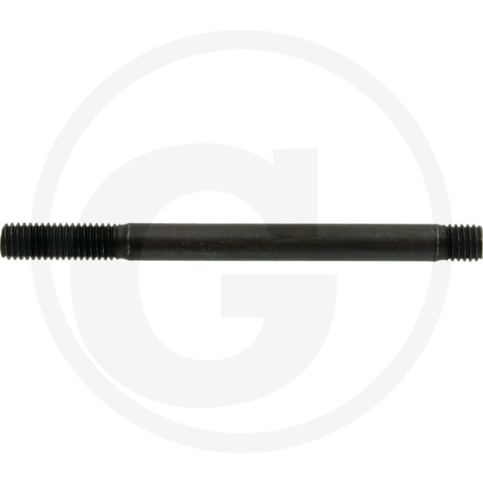 Tapeind DIN 939 M8 x 90 staal 8.8 zwart metrische schroefdraad RH