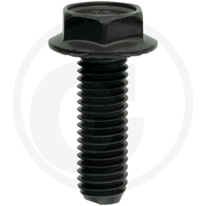 Zeskantbout DIN 88933 M10 x 30 staal 8.8 zwart flenskop buitenzeskant metrisch draad
