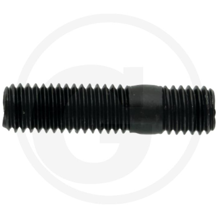 Tapeind DIN 939 M10 x 30 staal 8.8 – metrische schroefdraad, zwart, zonder kop