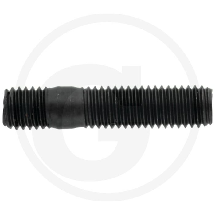 Tapeind DIN 939 M10 x 35 staal 8.8 zwart metrische schroefdraad RH