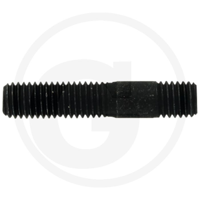Tapeind DIN 939 M10 x 40 staal 8.8 zwart metrische schroefdraad RH