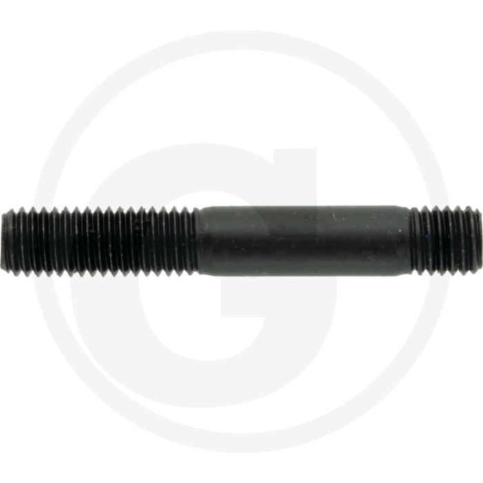 Tapeind DIN 939 M10 x 55 staal 8.8 metrische schroefdraad zwart