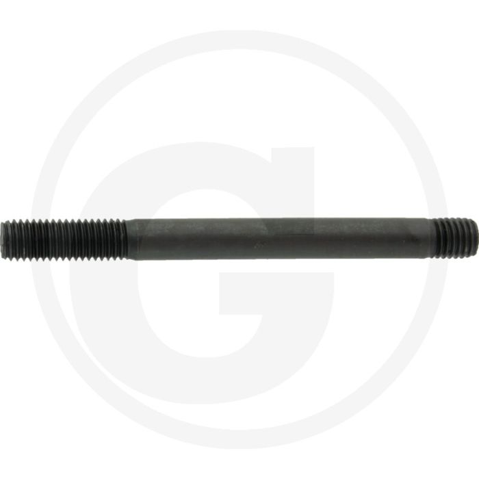 Tapeind DIN 939 M10 x 100 staal 8.8 – metrische schroefdraad, zwart, zonder kop
