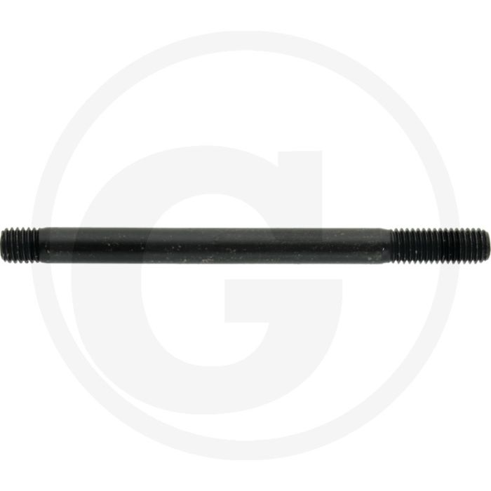 Tapeind DIN 939 M10 x 120 staal 8.8 zwart metrische schroefdraad
