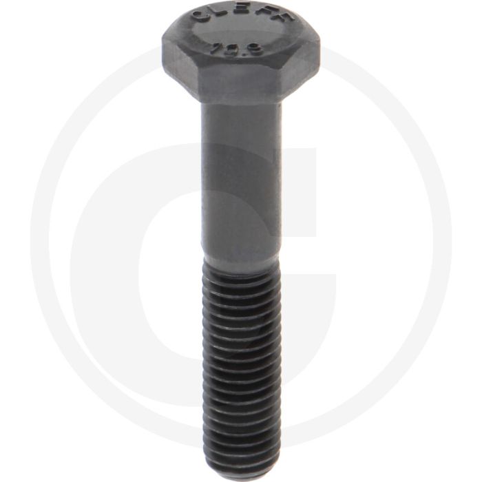 Zeskantbout M10x55 DIN 931 Staal 10.9 Zwart Buitenzeskant