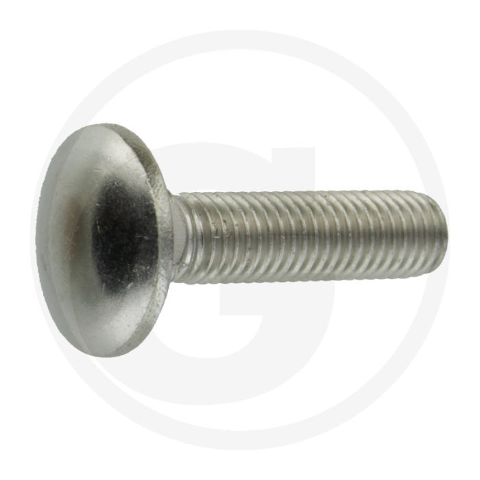 Slotbouten M12 x 50, DIN 603, Roestvrijstaal (V2A), Kwaliteitsklasse 7