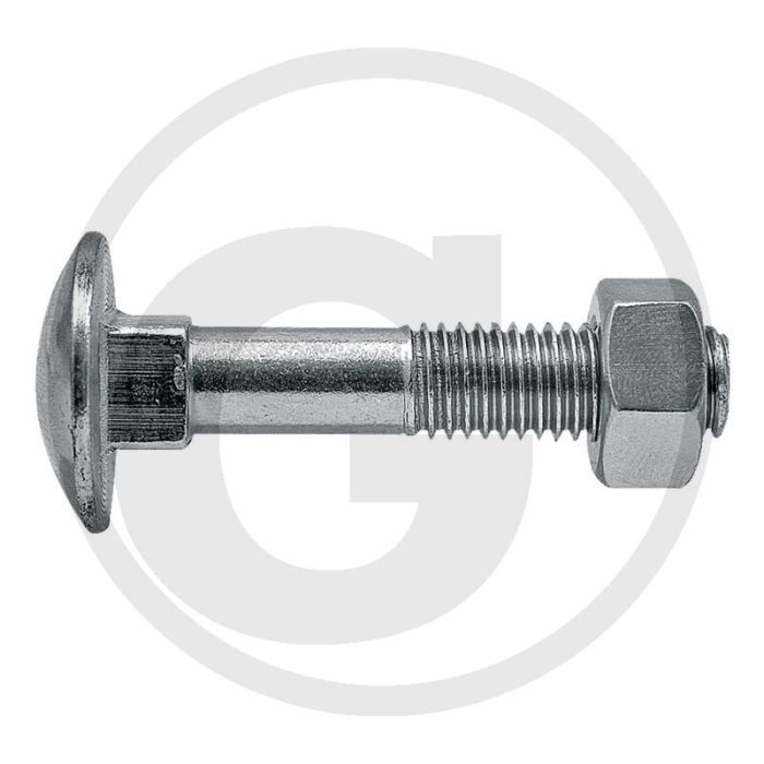 Slotbouten DIN 603 M12 staal 4.6 gegalvaniseerd lengte 140 mm