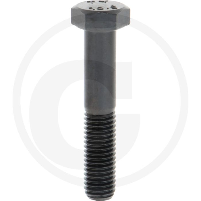 Zeskantbout M12x65 DIN 931 Staal 10.9 Onbehandeld Zwart