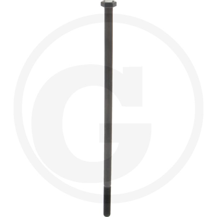 Zeskantbout M12x320 DIN 931 Staal 10.9 Onbehandeld Zwart