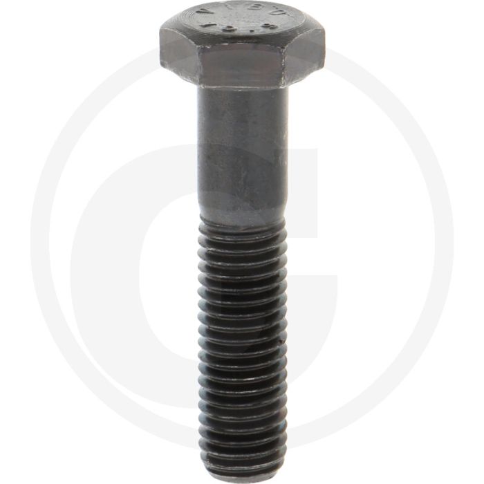 Zeskantbout M12x55 DIN 931 Staal 10.9 Onbehandeld Zwart