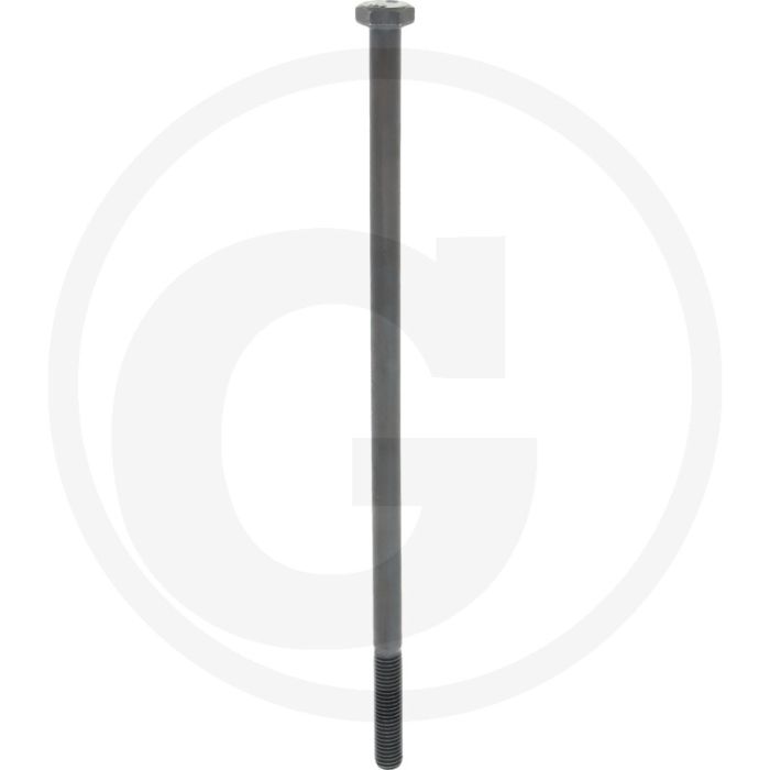 Zeskantbout M12x300 DIN 931 Staal 10.9 Onbehandeld Zwart