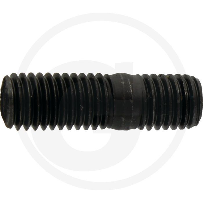 Tapeind DIN 939 M12 x 25 staal 8.8 zwart metrische schroefdraad RH