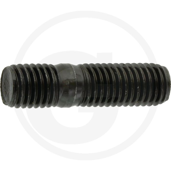 Tapeind DIN 939 M12 x 30 staal 8.8 metrische draad zwart