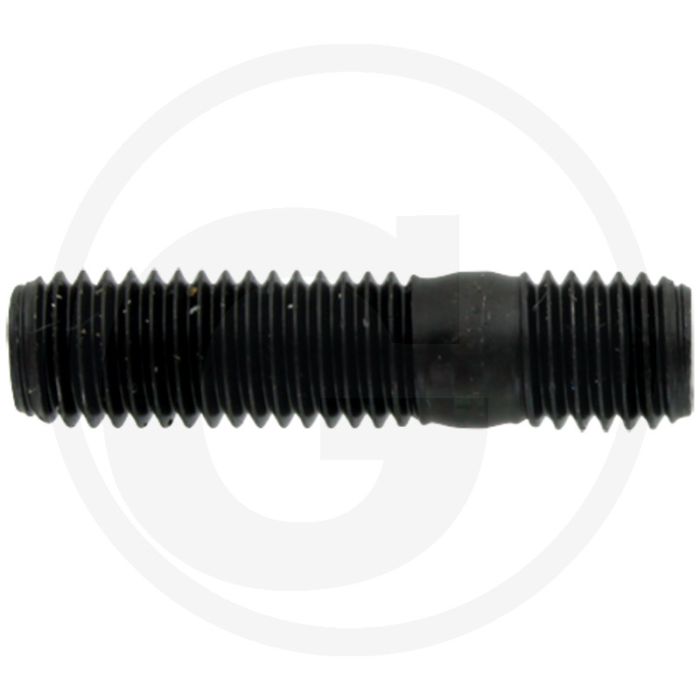 Tapeind DIN 939 M12 x 35 staal 8.8 metrische schroefdraad zwart