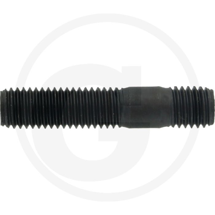 Tapeind DIN 939 M12 x 45 staal 8.8 zwart metrische draad RH