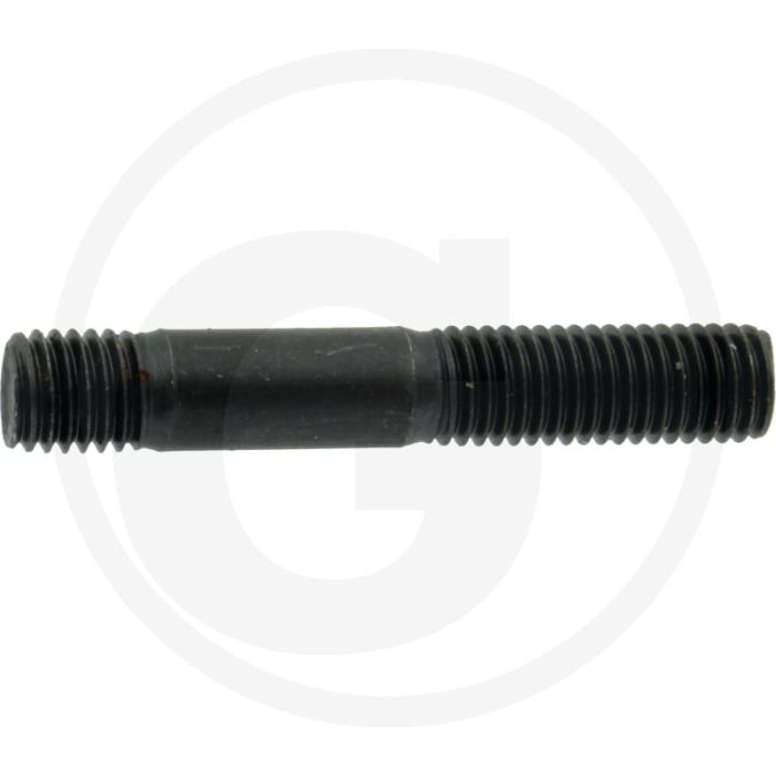 Tapeind DIN 939 M12 x 60 staal 8.8 zwart metrische schroefdraad