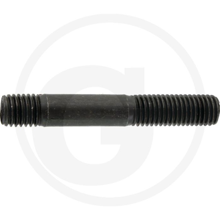 Tapeind DIN 939 M12 x 65 staal 8.8 zwart metrische draad RH