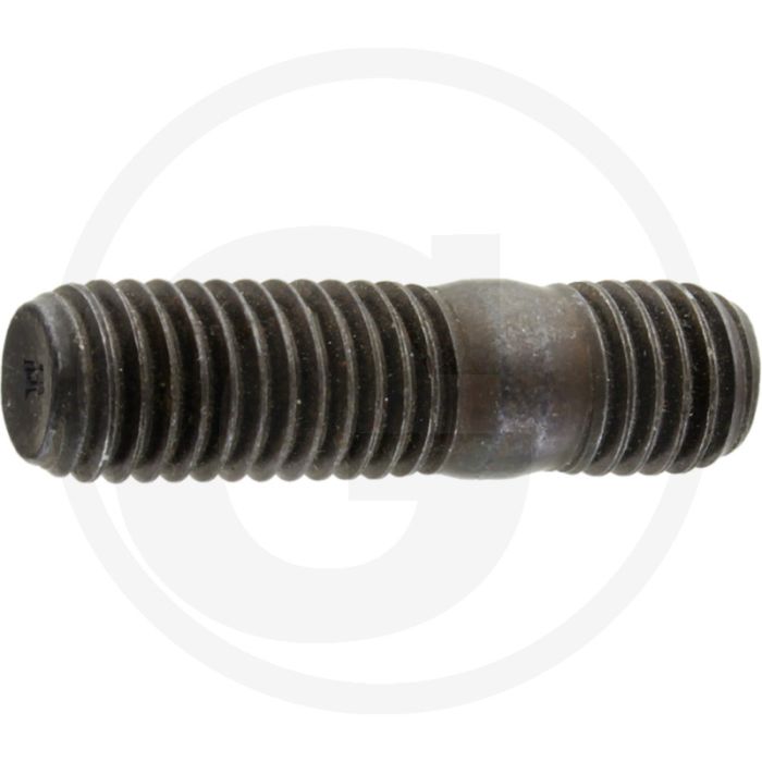 Tapeind DIN 939 M12 x 75 staal 8.8 zwart metrische schroefdraad RH