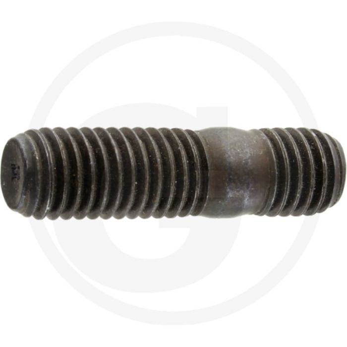 Tapeind DIN 939 M12 x 80 staal 8.8 metrische draad 1,75 zwart