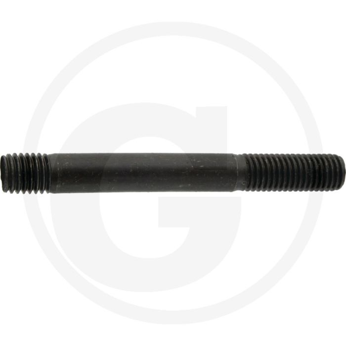 Tapeind DIN 939 M12 x 90 staal 8.8 zwart metrische draad RH