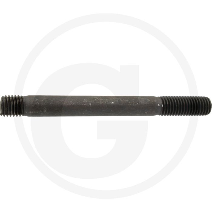 Tapeind DIN 939 M12 x 110 staal 8.8 zwart metrische schroefdraad RH