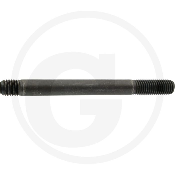 Tapeind DIN 939 M12 x 120 staal 8.8 zwart metrische schroefdraad RH