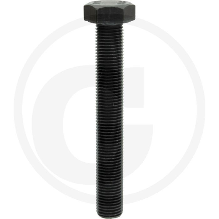 Zeskantbout DIN 961 M14 x 100 staal 8.8 – metrische schroefdraad, buitenzeskant, zwart