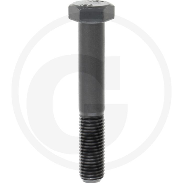 Zeskantbout M16x100 DIN 931 Staal 10.9 Zwart Buitenzeskant