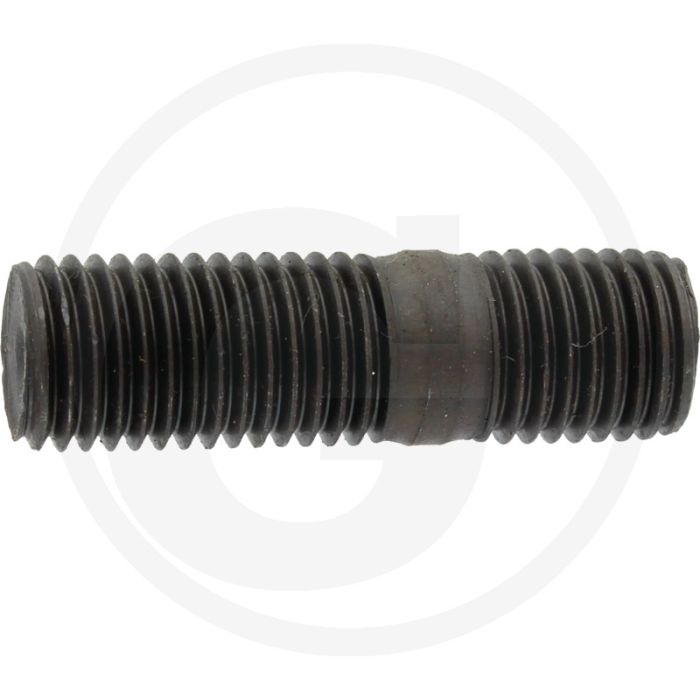 Tapeind DIN 939 M16 x 35 staal 8.8 zwart metrische schroefdraad RH