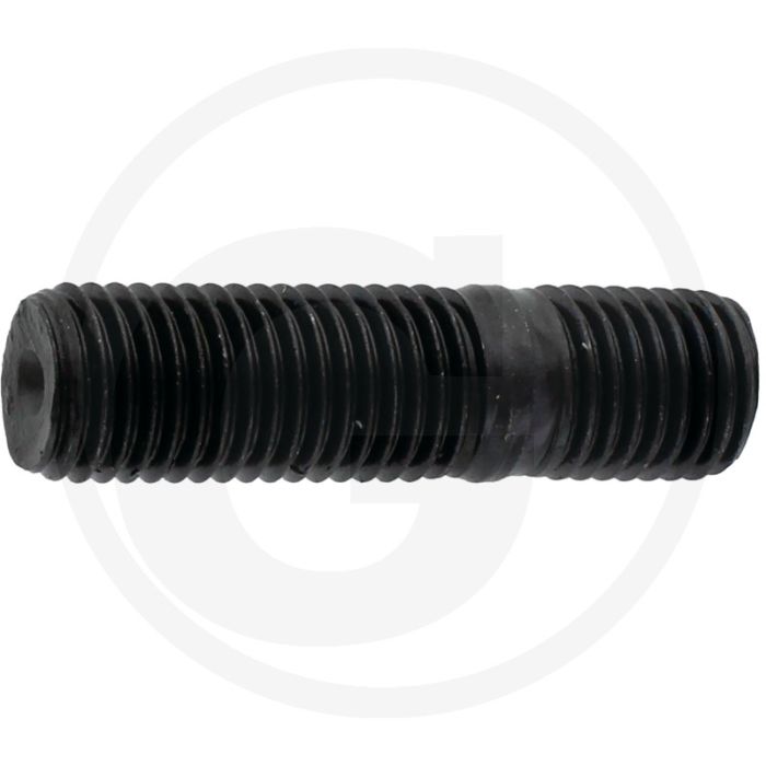 Tapeind DIN 939 M16 x 40 staal 8.8 zwart metrische schroefdraad RH