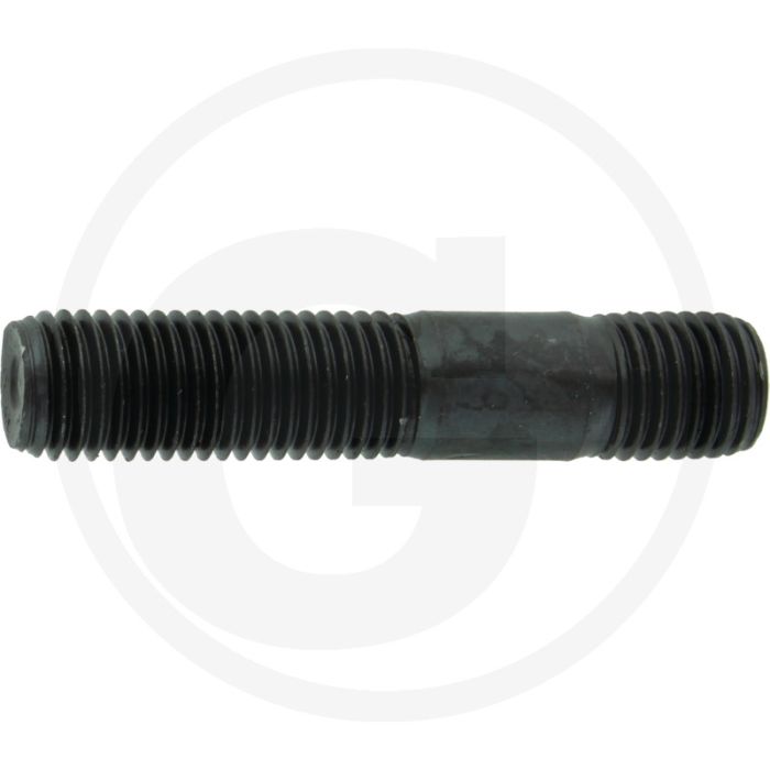 Tapeind DIN 939 M16 x 60 staal 8.8 zwart metrische schroefdraad RH