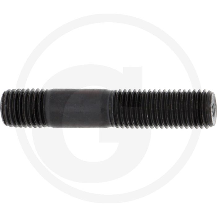 Tapeind M16x65 Staal 8.8 DIN 939 Zwart