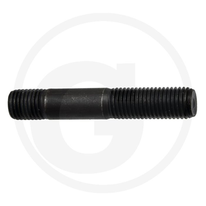 Tapeind DIN 939 M16 x 75 staal 8.8 zwart metrische draad RH