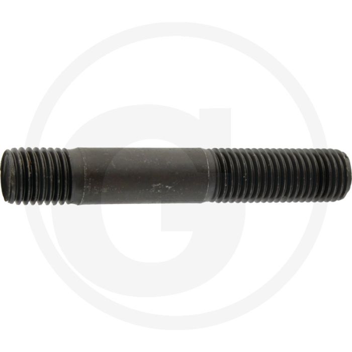 Tapeind DIN 939 M16 x 80 staal 8.8 zwart metrische schroefdraad