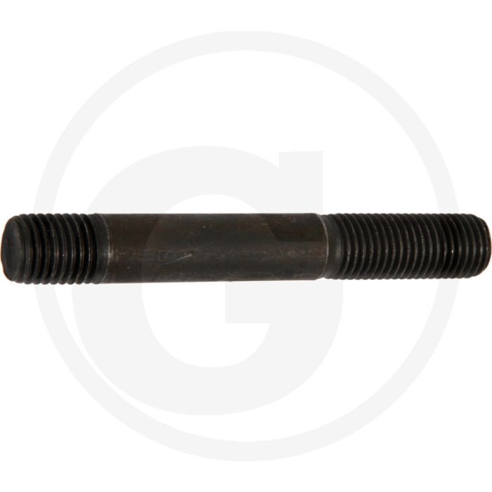 Tapeind DIN 939 M16 x 100 staal 8.8 zwart metrische schroefdraad RH