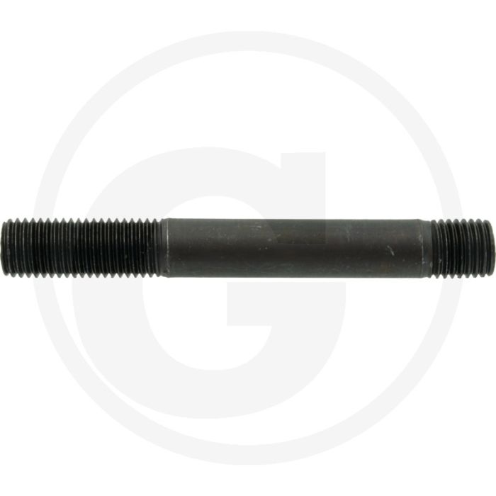 Tapeind DIN 939 M16 x 110 staal 8.8 metrische schroefdraad zwart