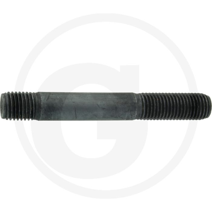 Tapeind DIN 939 M16 x 120 staal 8.8 zwart metrische schroefdraad RH
