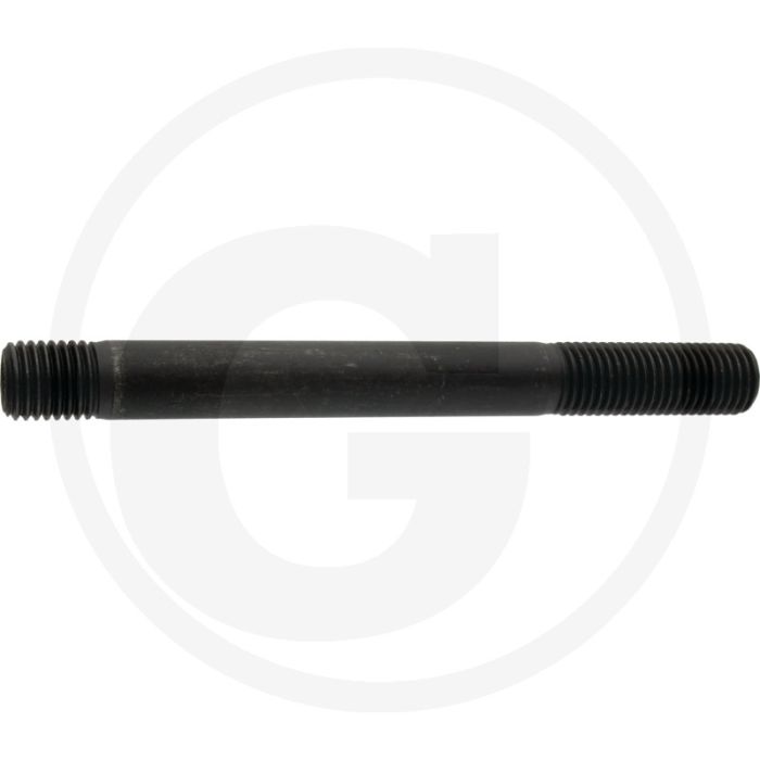 Tapeind DIN 939 M16 x 140 staal 8.8 zwart metrische schroefdraad RH
