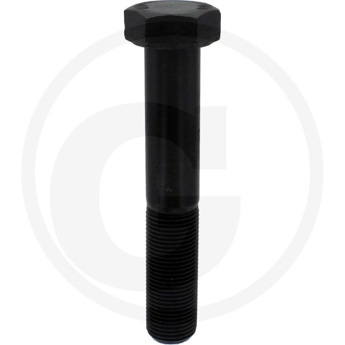 Zeskantbout DIN 960 M24 x 140 staal 8.8 zwart metrische draad 2 mm spoed